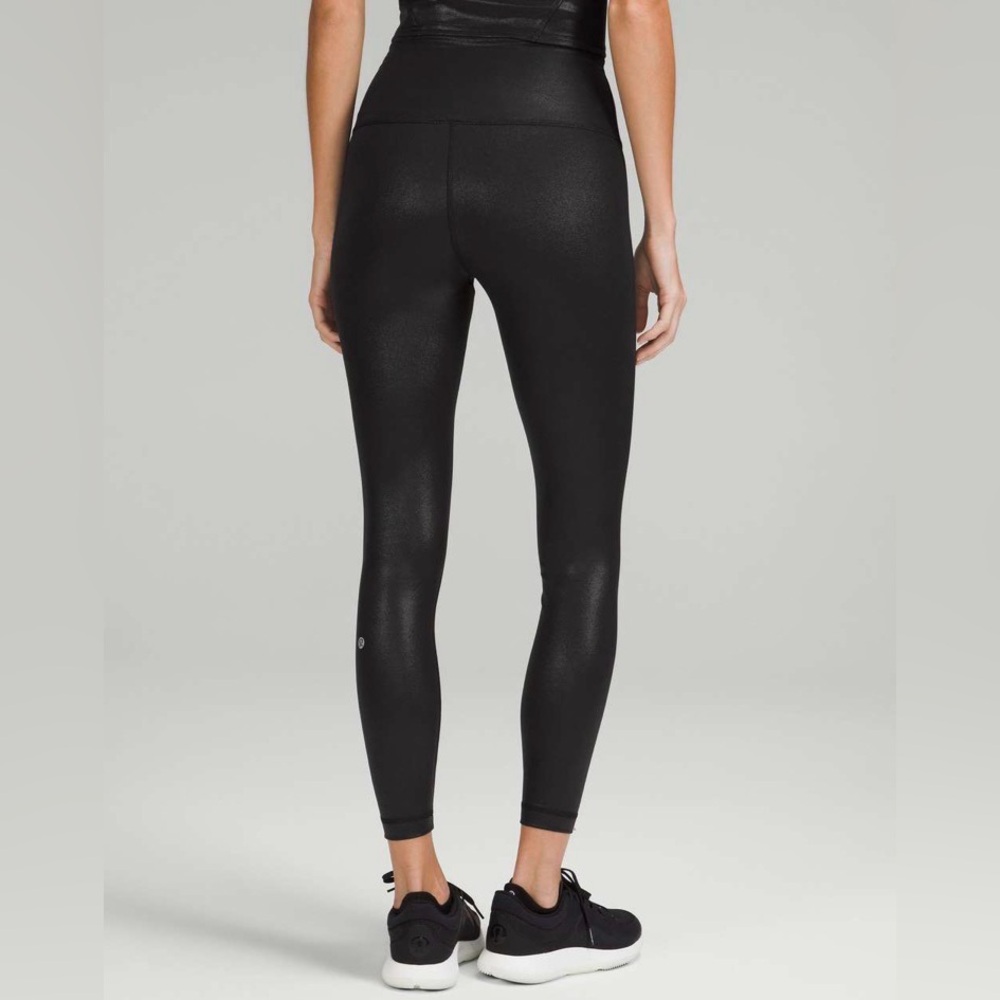 lululemon athletica Black High-Rise Shiny Leggings - Ankle Length